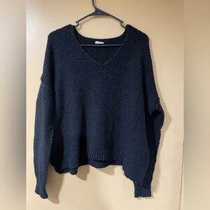 By Together Classic Black V-Neck Sweater
